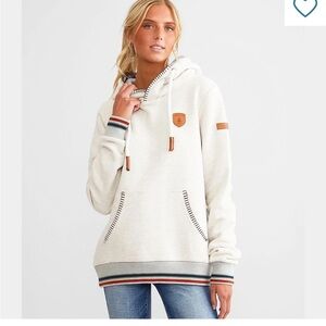 NWOT Wanakome Annook Blanket Hooded Sweatshirt Heather Oatmeal